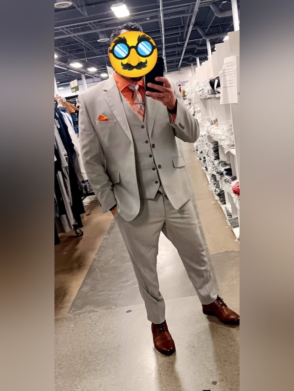 Kenneth Cole Tailored Fit Light Gray Three-Piece Suit